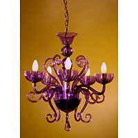 Unbranded TRACH0011 5H PU - Purple Acrylic Chandelier