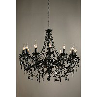 Unbranded TRACH033 12H BL - Black Acrylic Chandelier