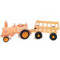 Tractor and Trailor Natural Wooden Toy