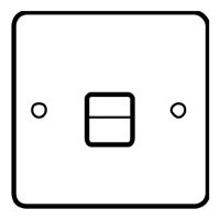 Traditional Georgian Style Brass Master Telephone Socket with White Insert