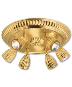 Traditional Riems 6 light Plate - Satin Brass Finish