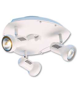 Traditional Style Plug-In 3 Light Plate - White