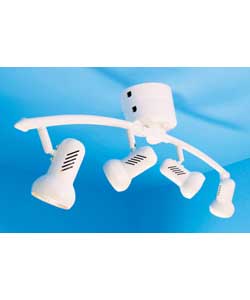 Traditional Style Plug-In 4 Light Bar - White