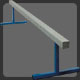 Carpet covered training beam, 3.66m (12ft) long x 610mm (2ft) high