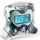 Travel alarm/projector clock