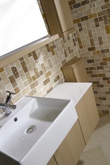 Unbranded Travertine Noce Yellow and White Mosaic