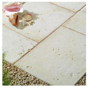 Unbranded Travertine Summer Cream 450x450x38mm Paving Slab