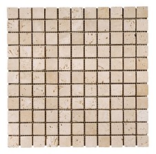 Unbranded Travertine White Mosaic 25x25mm