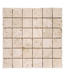 Unbranded Travertine White Mosaic 48x48mm