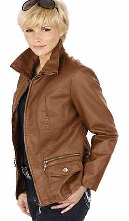 Unbranded Trendy Faux Leather Jacket