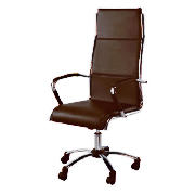 Unbranded Trenton High back office chair, Brown faux leather