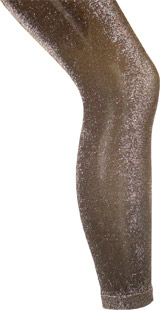 Lurex tights with glitter fleck finish. The Trext footless tights will add sparkle to your outfit.