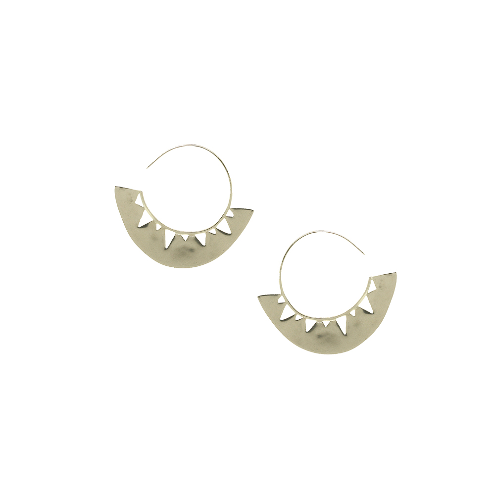 Unbranded Triangle Cut Hoops - Silver