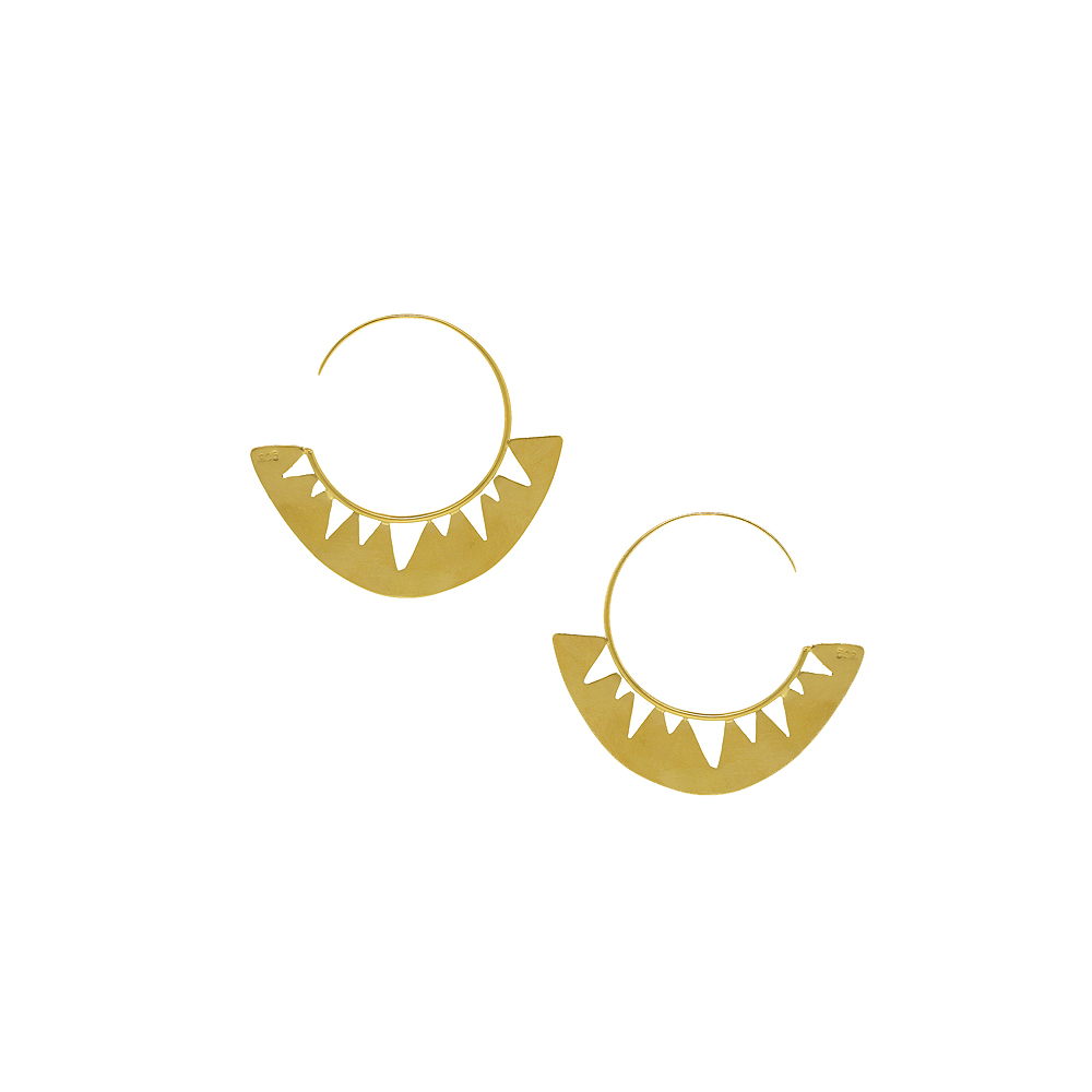 Unbranded Triangle Cut Hoops - Yellow Gold