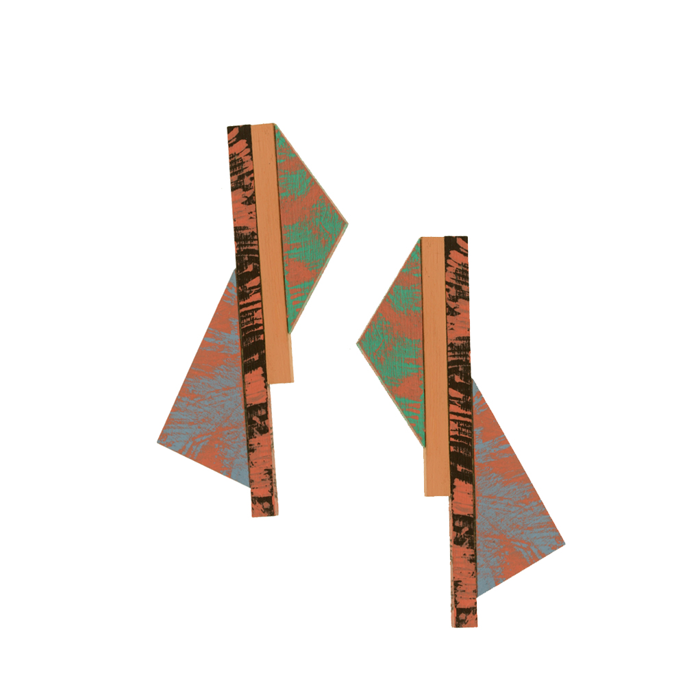 Unbranded Triangle Drop Earrings - Peach