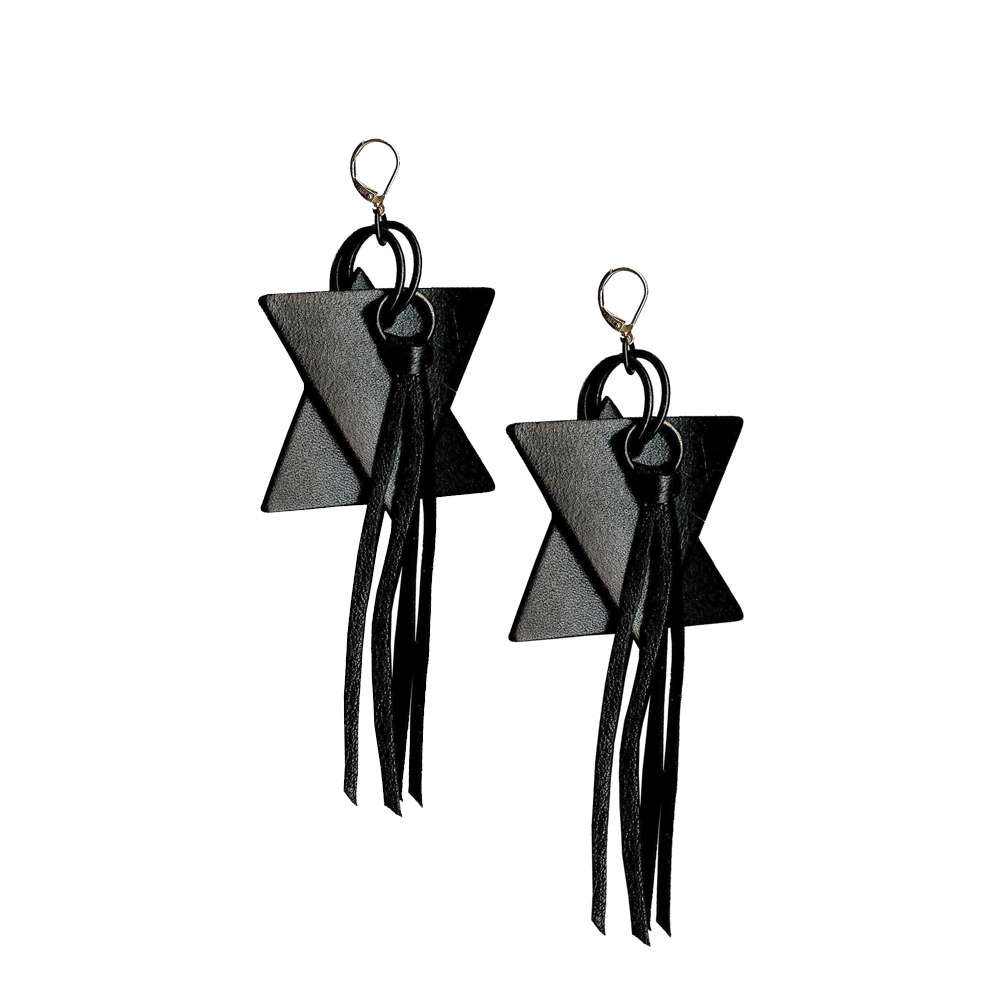Unbranded Triangle Fringe Earrings