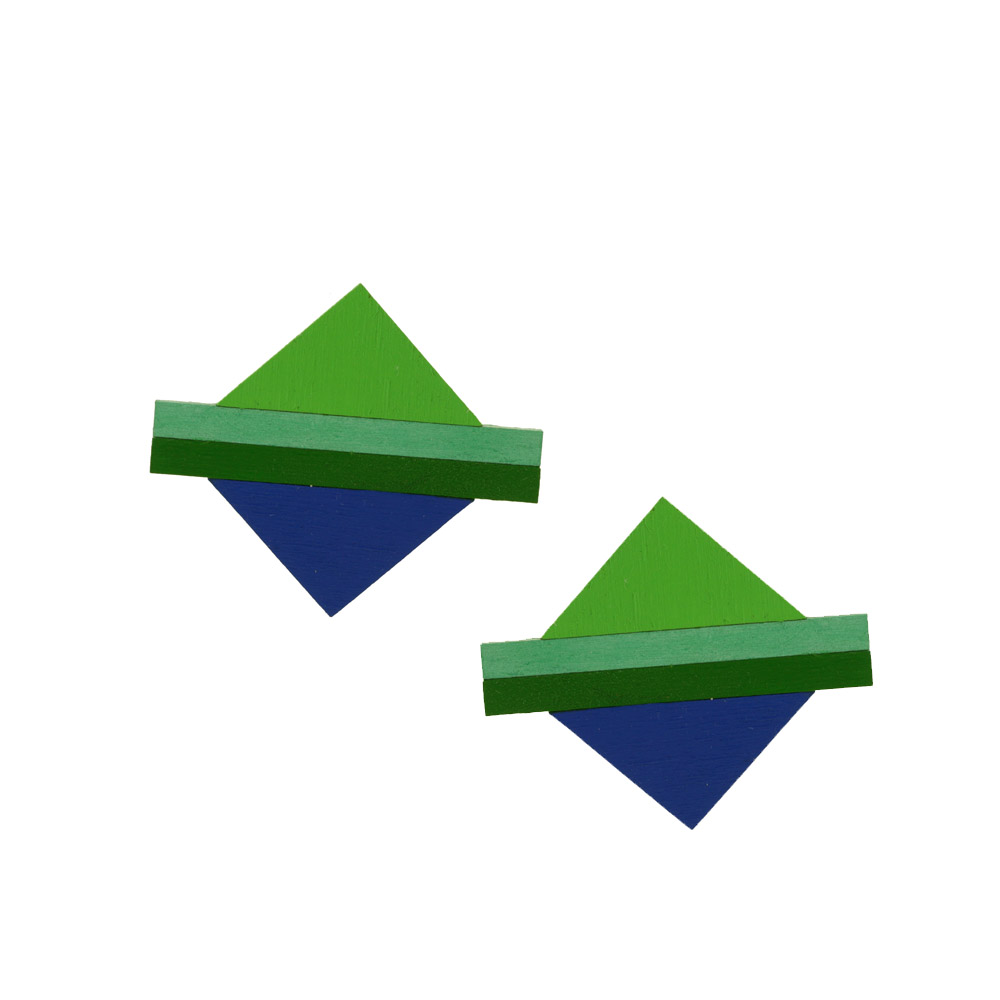 Unbranded Triangle Stud - Green