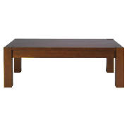 This coffee table from the Tribeca range has an acacia effect finish and makes a contemporary