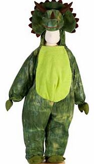 A plush Dinosaur costume with a big soft tummy and a feature hood with horns and spikes. Complete with a tail and fake (soft) claws Machine washable Suitable for height 92 to 98cm. For ages 2 years and over. Polyester. EAN: 5014568228443. (Barcode EA