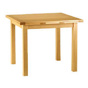 Classic beech extending table with solid lacquered beech legs 