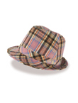 Trilby hat in tartan.