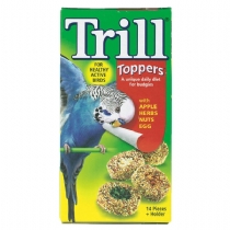 Unbranded Trill Budgie Toppers 14 Pack With Holder
