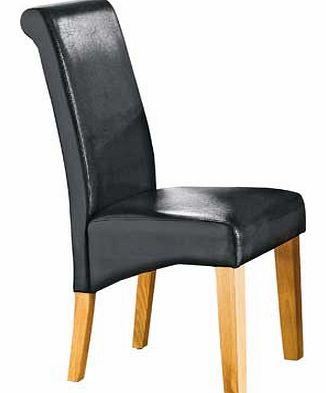 Unbranded Tring Oak Dining Table and 6 Black Chairs