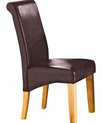 Unbranded Tring Oak Dining Table and 6 Chocolate Chairs