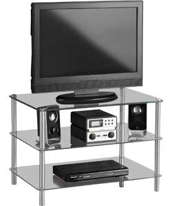 Unbranded Trinity Clear Glass Small TV Unit
