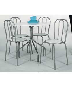 Unbranded Tripoli White Bistro Set