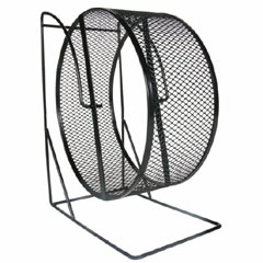 Hammies need their exercise, and this metal wheel provides that exercise while keeping your pet safe