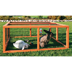 Made from glazed pine wood, the Natura rabbit run is a sturdy and effective means of providing your 