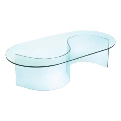 Unbranded Tron Oval Glass Coffee Table