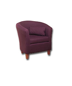 Tub Chair With Bolster Aubergine