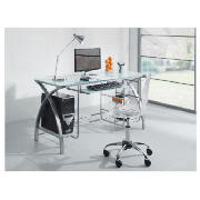 Unbranded Tucana Home Office Desk, Clear glass