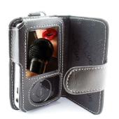 Tuff-Luv Premium Napa Leather Case For Philips GoGear SA3245 / SA3225 / SA3285 (Black)