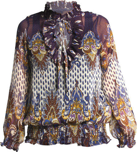 Unbranded Tullulah chiffon paisley tunic