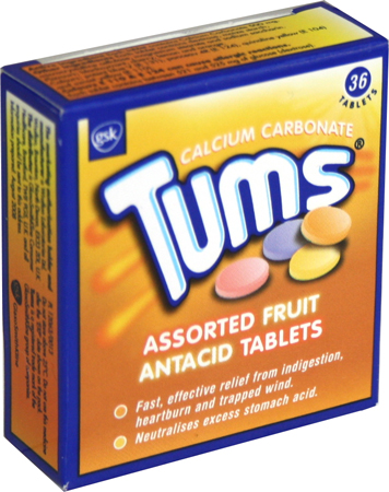 Unbranded Tums Fruit Antacid Tablets x 36