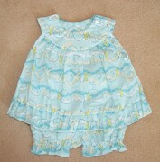 Turquoise Fish Dress and Pants - 6-12 mths