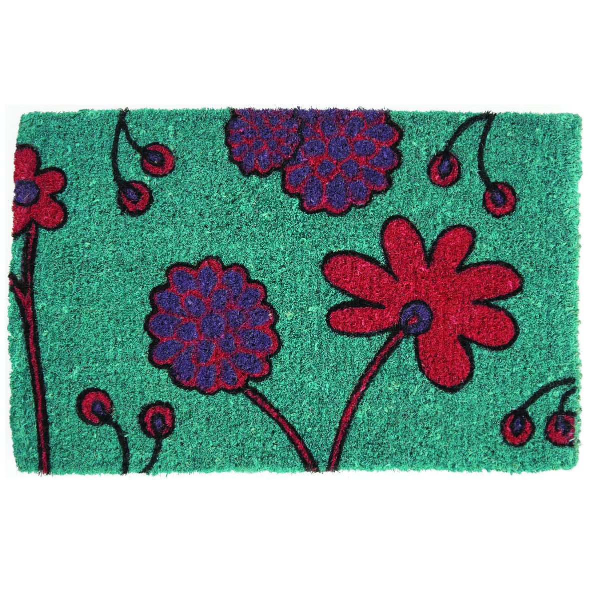 Unbranded Turquoise Flower Burst Doormat