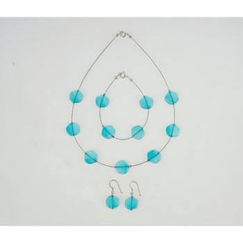 Turquoise Glass Flatties