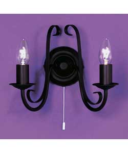 Tuscany Double Wall Light - Black