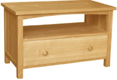Unbranded TV UNIT 1 DRAWER OILED HARDWOOD ACORN