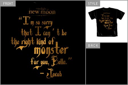 Unbranded Twilight: New Moon (Monster Quote) T-shirt