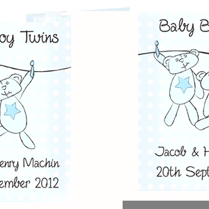 Unbranded Twin Boy Wash Line Card
