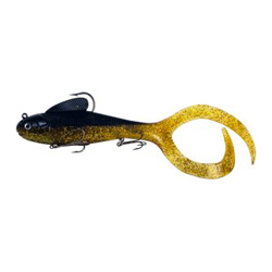 Unbranded Twin Tail Soft Bait - 135g - 25cm - Black / Brown