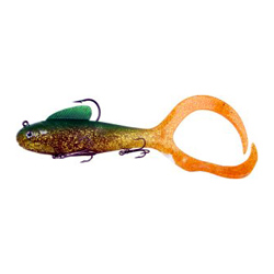 Unbranded Twin Tail Soft Bait - 135g - 25cm - Green / Gold