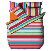 Unbranded Twinpack Print Duvet Set King bright stripe