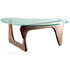 Twist Coffee Table   Size: 1270x750x420 mm 8mm Clear Tempered glass Beach / Walnut Bold Design with