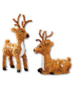 Two Assorted 50cm Cute Reindeers
